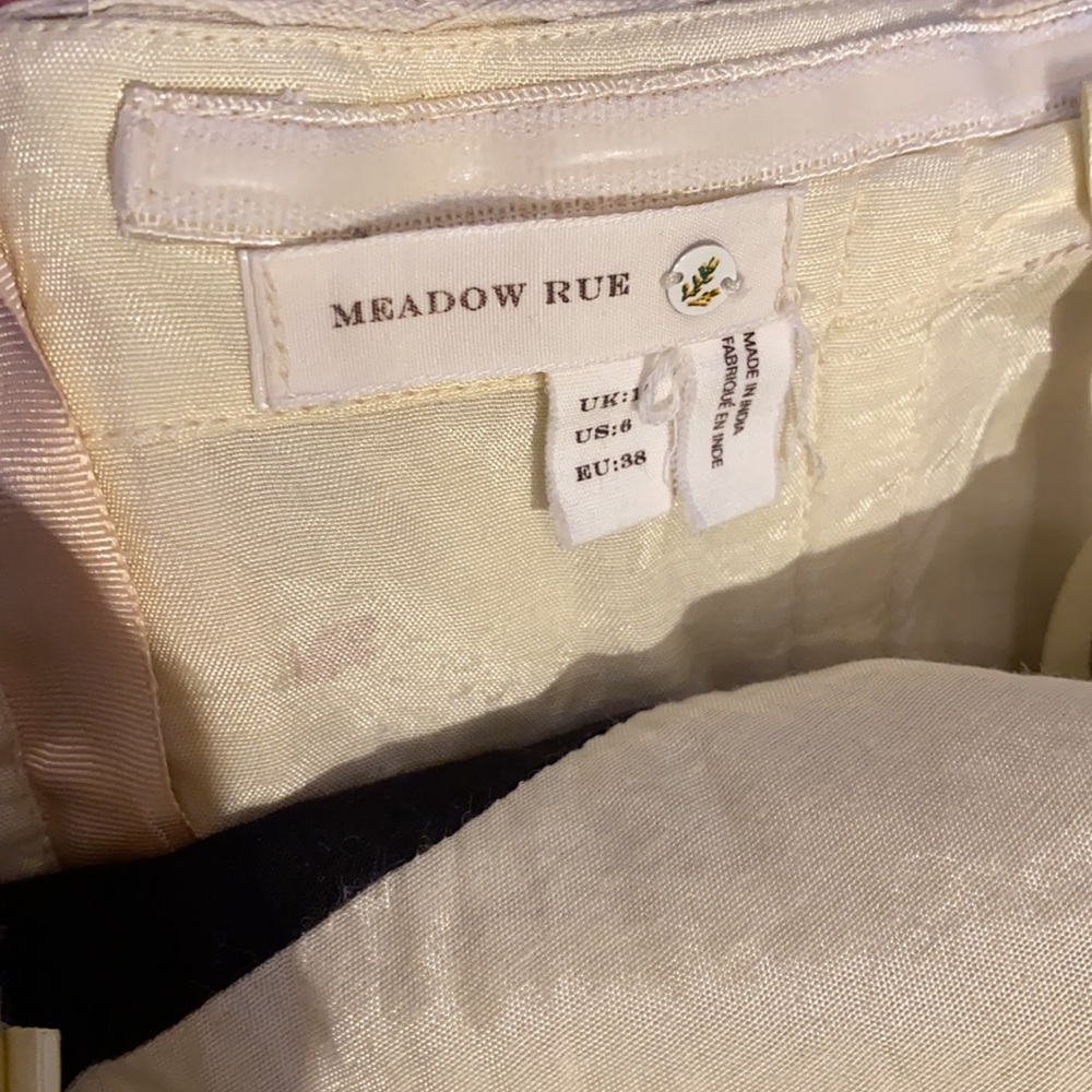Anthropologie Meadow Rue Battenberg & Organdy mini dress in black white 6 - Picture 12 of 16